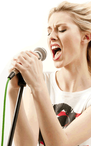 breathing for singing - girl singing